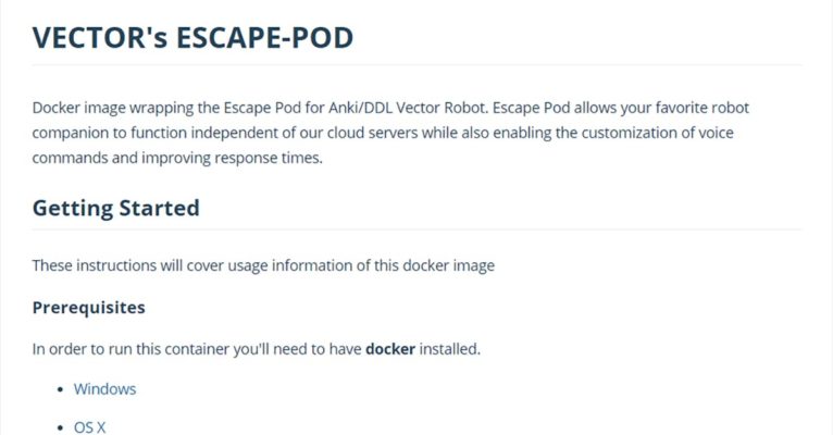 Escape Pod Docker image by cyb3rdog