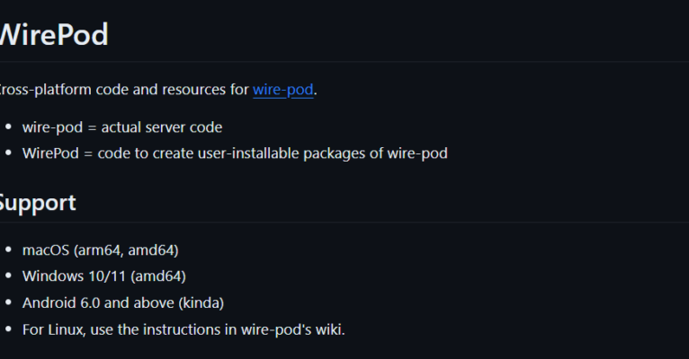 WirePod: Easy User Installable Packages For Wire-Pod